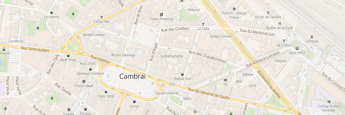 Plan du 8 Rue des Chaudronniers à Cambrai