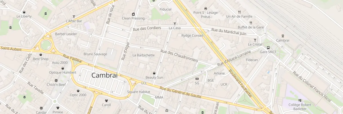 Plan du 28 Rue des Chaudronniers à Cambrai