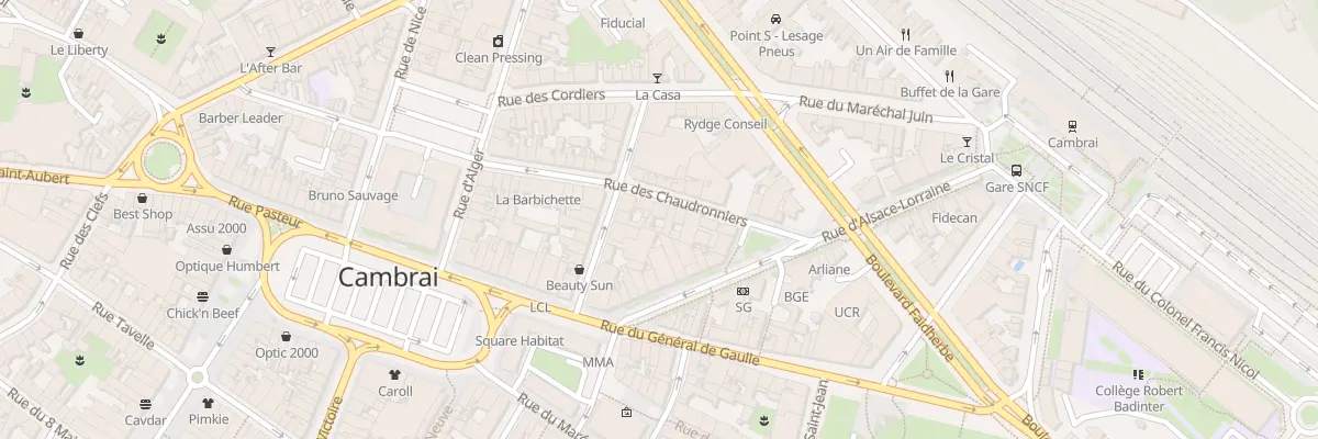 Plan du 30 Rue des Chaudronniers à Cambrai