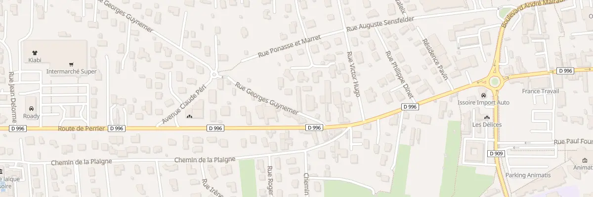 Plan du 7Q Rue Ponasse et Marret à Issoire