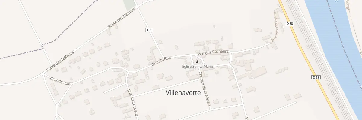Plan du 1 Gr Grande Rue à Villenavotte
