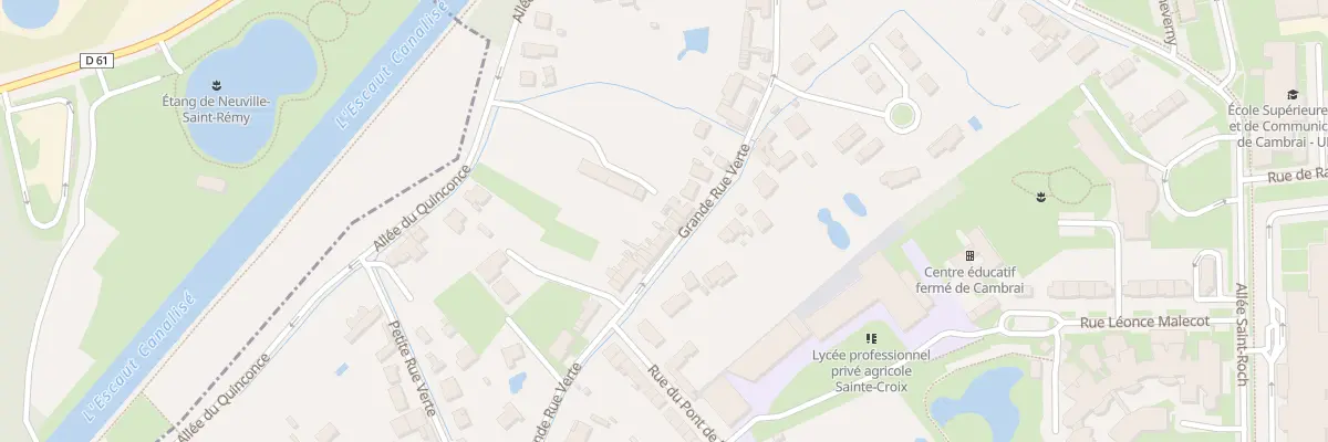 Plan du 577 Grande Rue Verte à Cambrai