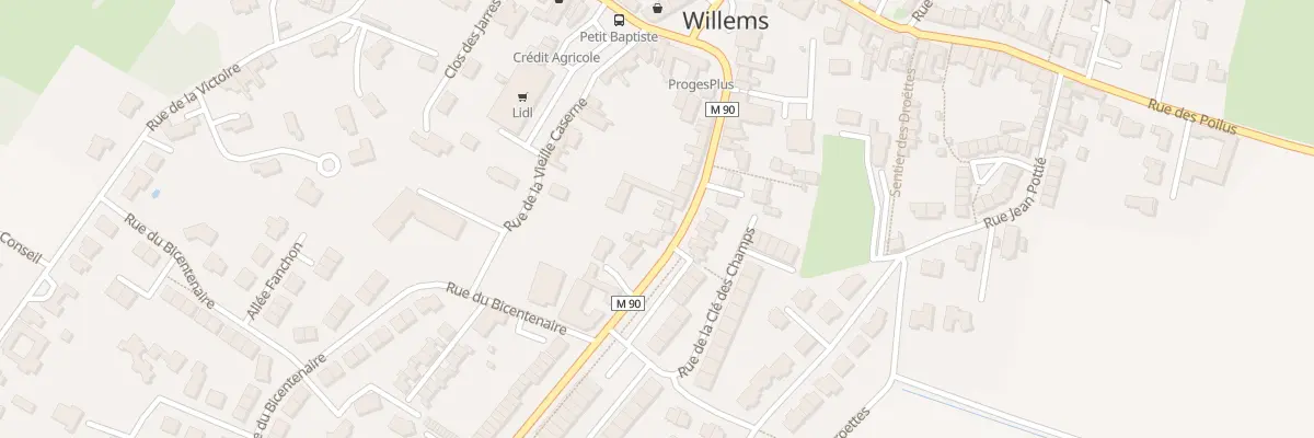 Plan du 22 Rue de la République à Willems