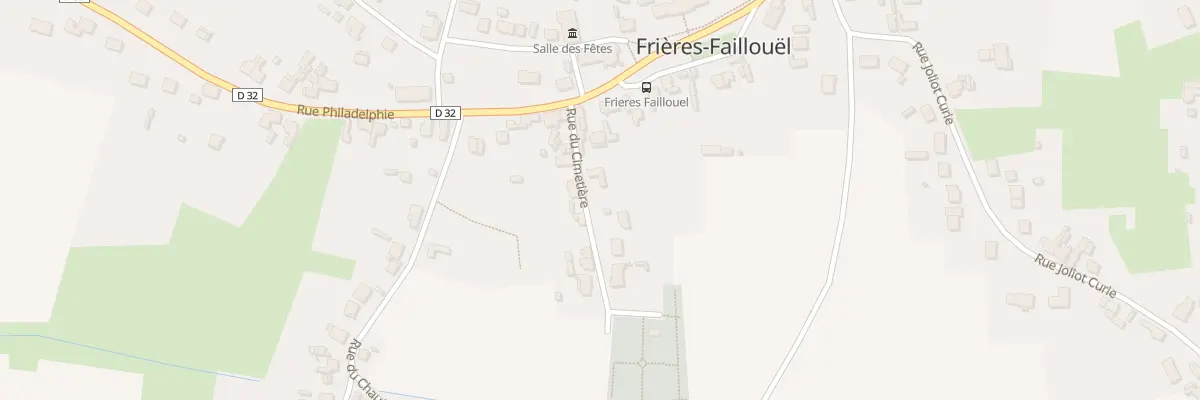 Plan du 9001 Rue du Cimetière à Frières-Faillouël