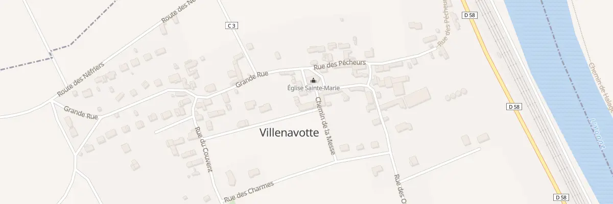 Plan du 2 Rue de l’Eglise à Villenavotte