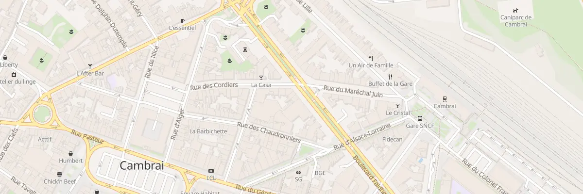 Plan du 13 Bd Faidherbe à Cambrai