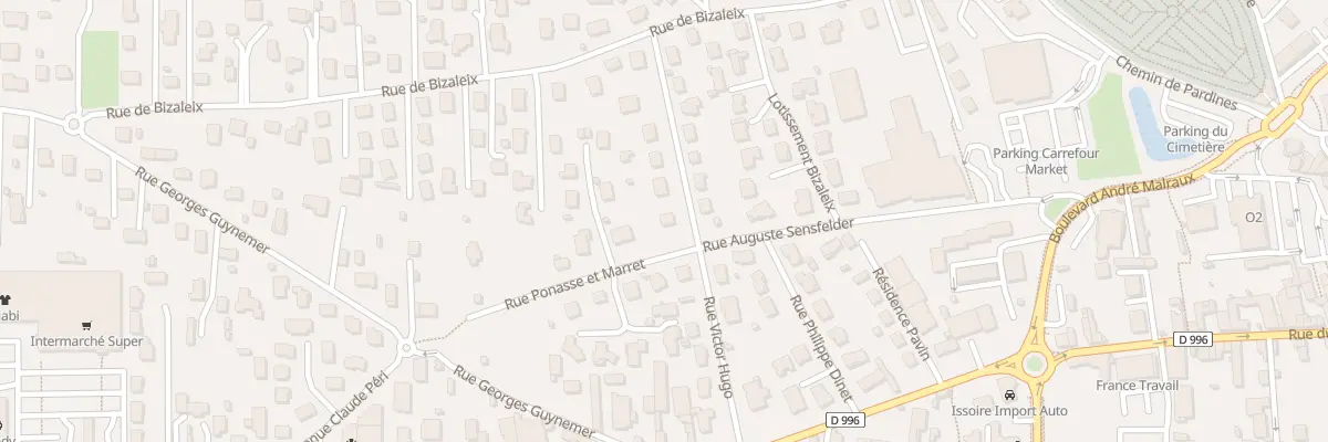 Plan du 2 Rue Ponasse et Marret à Issoire