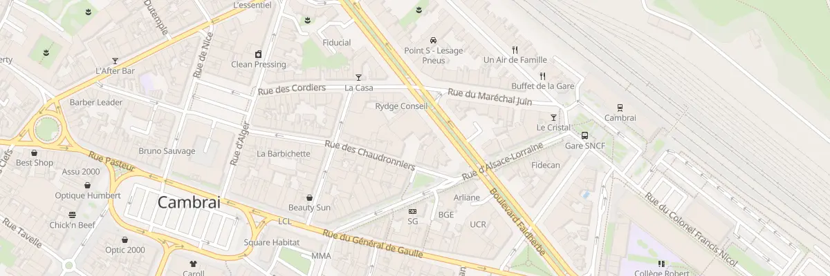 Plan du 9 Bd Faidherbe à Cambrai
