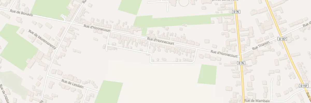 Plan du 54 Rue d’Honnecourt à Cambrai