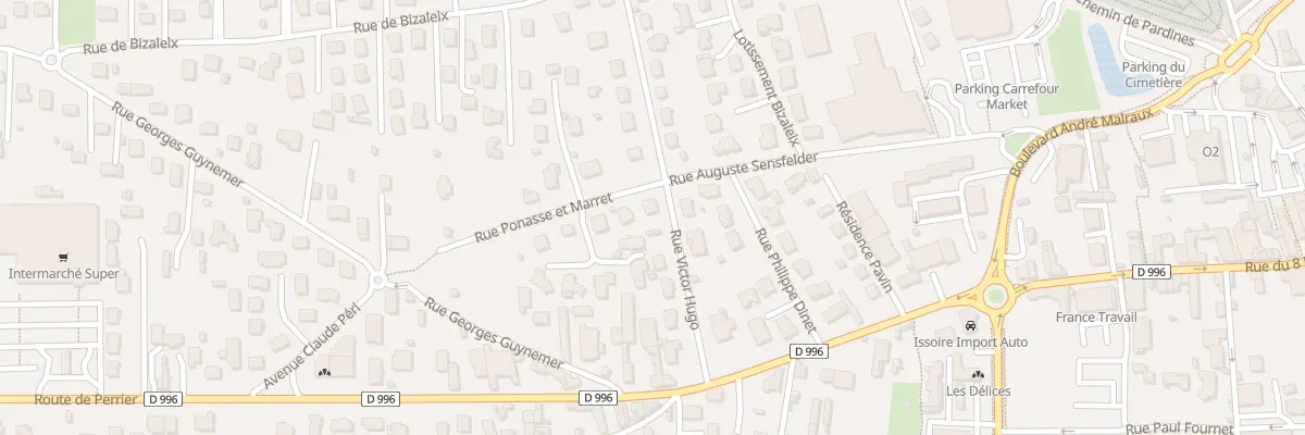 Plan du 9 Rue Victor Hugo à Issoire