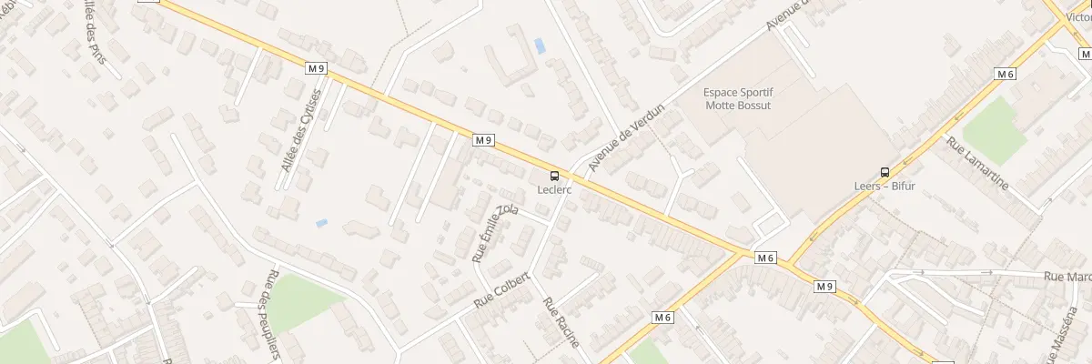 Plan de la Rue du Mal Leclerc à Leers