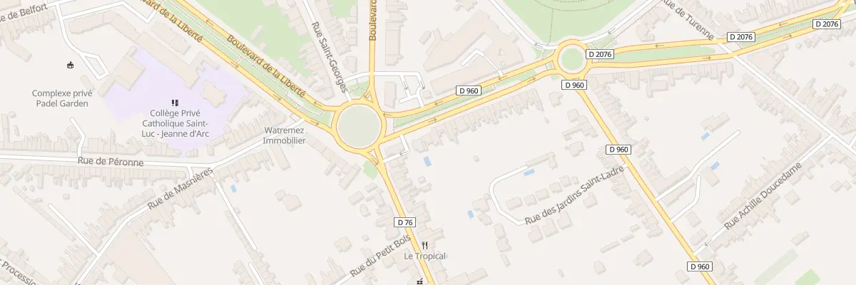 Plan du 6 Rue de Caudry à Cambrai