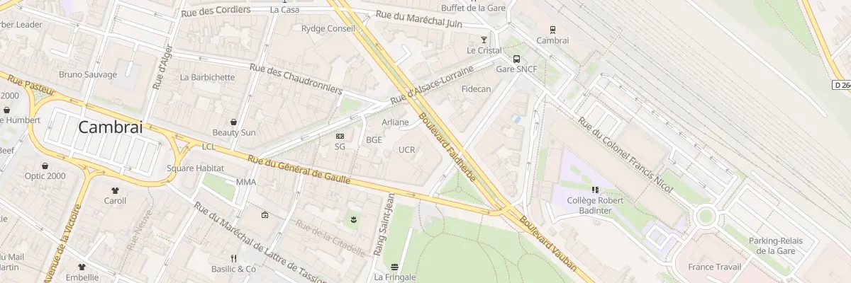 Plan du 1 Bd Faidherbe à Cambrai