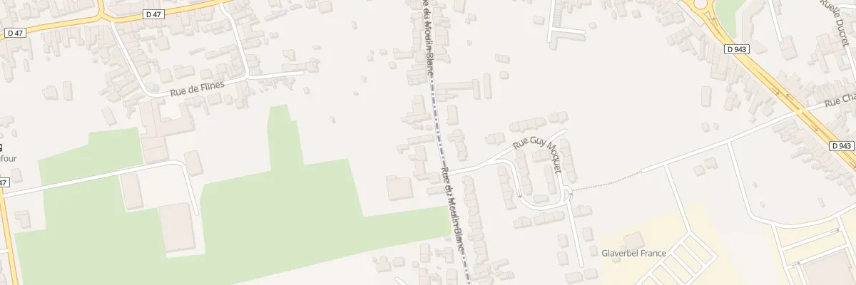 Plan du 38 Rue du Moulin Blanc à Auberchicourt