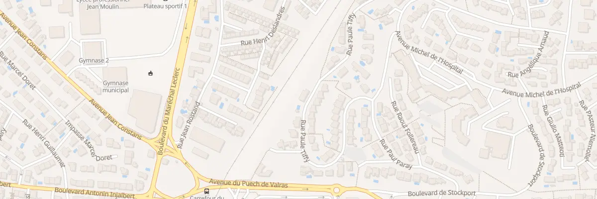 Plan du 25 Rue Paule Tiffy à Béziers