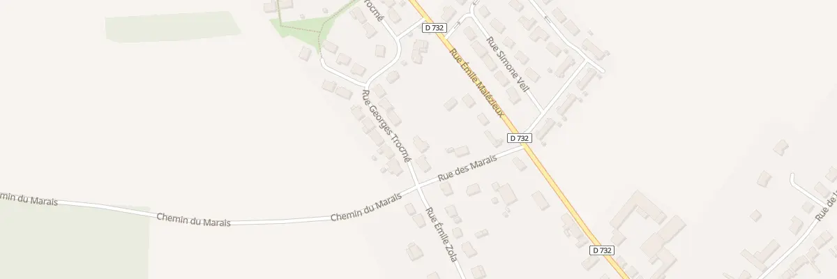 Plan du 3 Rue Georges Trocme à Gricourt