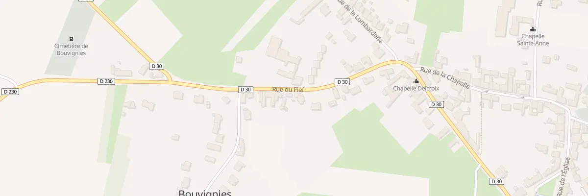 Plan de la Rue du Fief à Bouvignies
