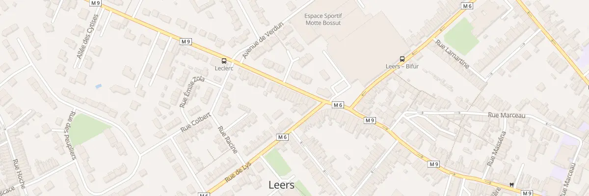 Plan du 9 Rue du Mal Leclerc à Leers