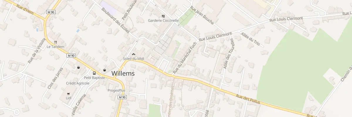 Plan du 7 Rue du Mal Foch à Willems