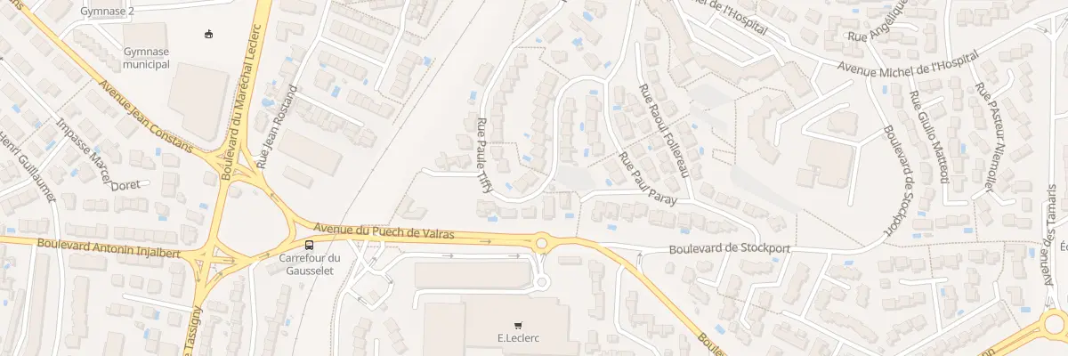 Plan du 22 Rue Paule Tiffy à Béziers