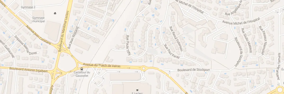 Plan du 20 Rue Paule Tiffy à Béziers
