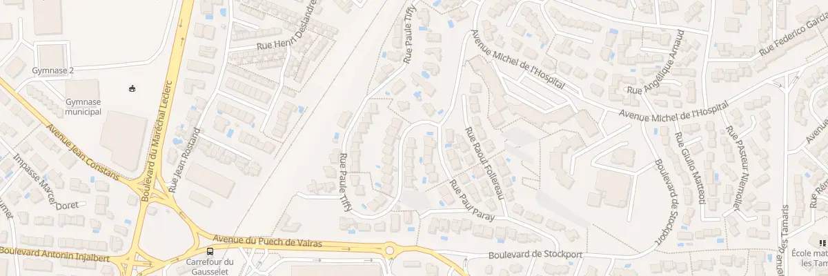 Plan du 1 Rue Paule Tiffy à Béziers