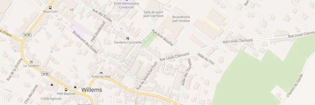 Plan du 4 Rue des Écoles à Willems