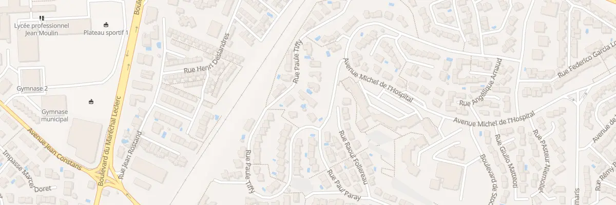 Plan du 46 Rue Paule Tiffy à Béziers