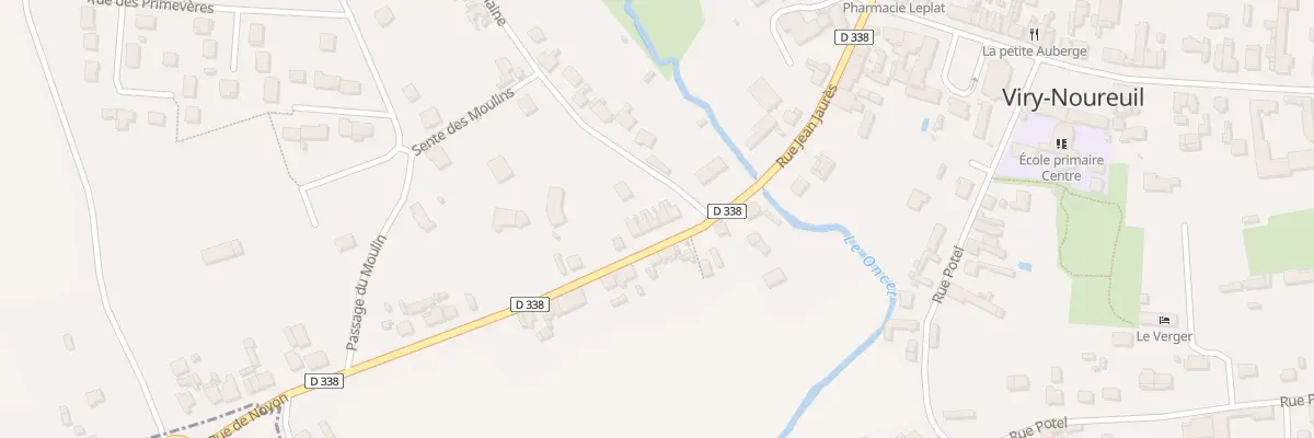Plan du 12 Rue Jean Jaurès à Viry-Noureuil