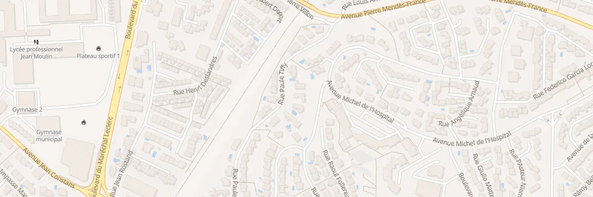 Plan du 50 Rue Paule Tiffy à Béziers