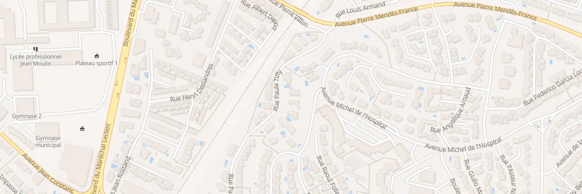 Plan du 52 Rue Paule Tiffy à Béziers