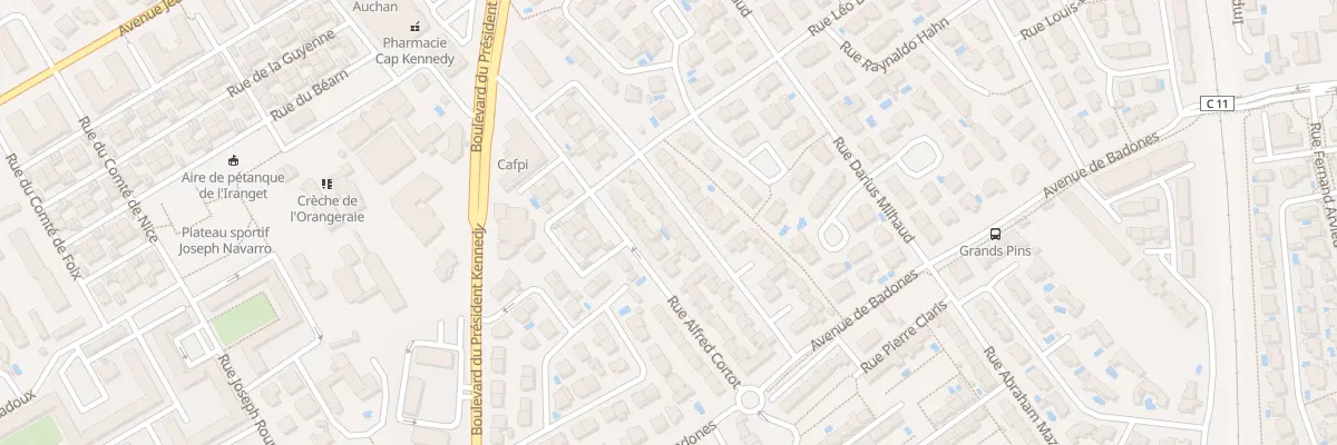Plan du 23 Rue César Franck à Béziers
