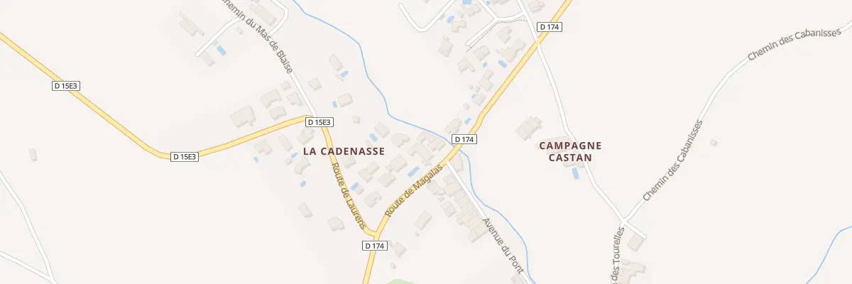 Plan du 2 Rte de Magalas à Fouzilhon