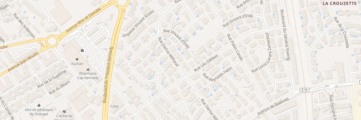 Plan du 24 Rue Darius Milhaud à Béziers