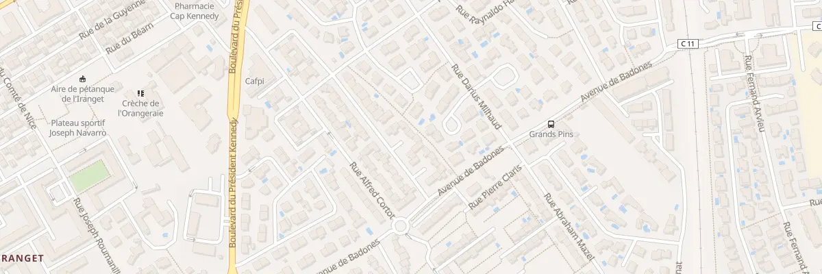 Plan du 20 Rue César Franck à Béziers