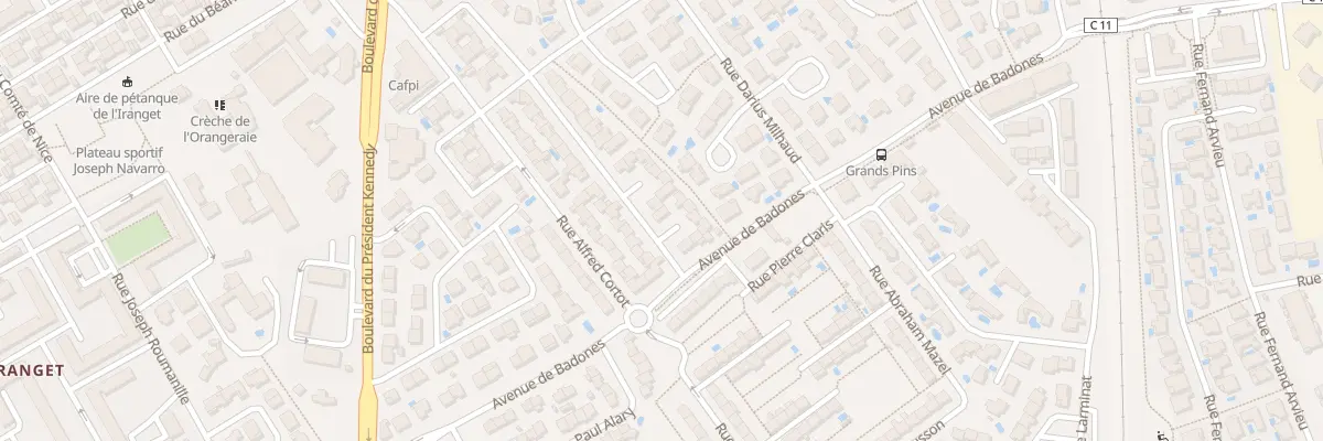 Plan du 12 Rue César Franck à Béziers