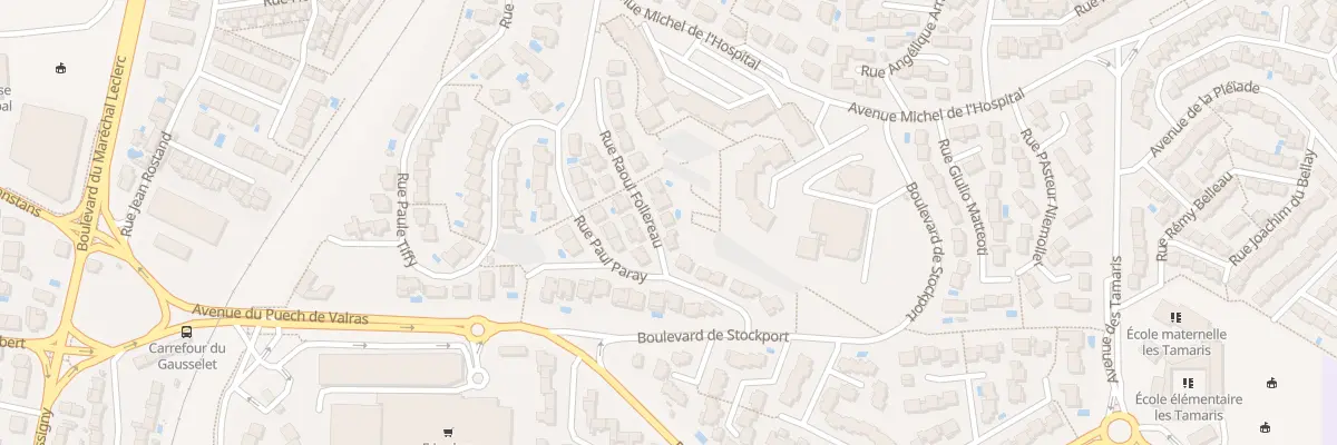 Plan du 6 Rue Raoul Follereau à Béziers