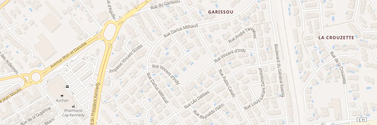 Plan du 13 Rue Georges Auric à Béziers