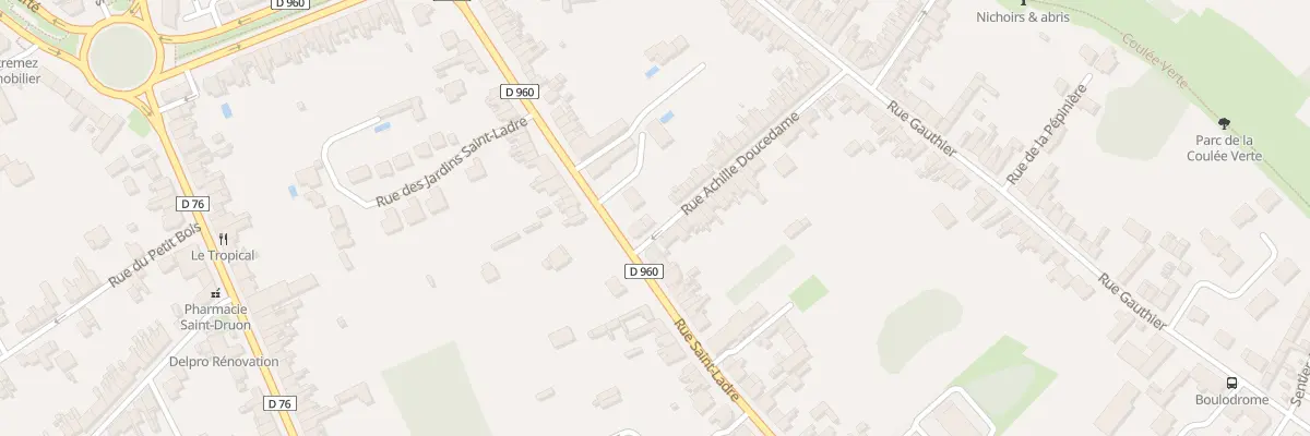 Plan du 1 Rue Achille Doucedame à Cambrai