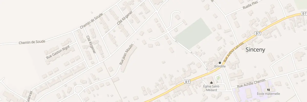 Plan du 7 Rue René Journa à Sinceny