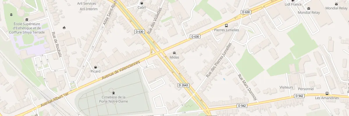 Plan du 12 Av de Valenciennes à Cambrai