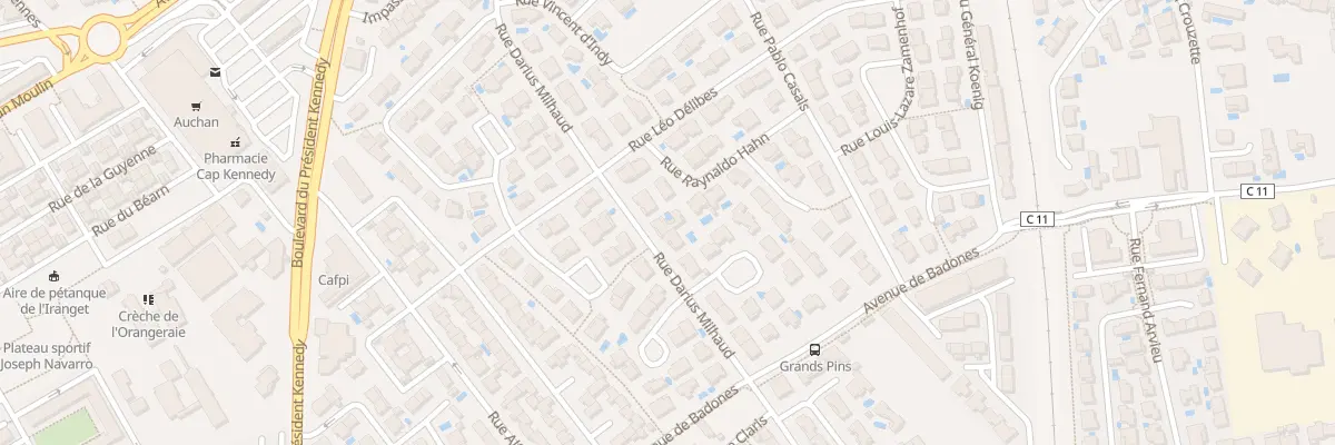 Plan du 14 Rue Darius Milhaud à Béziers