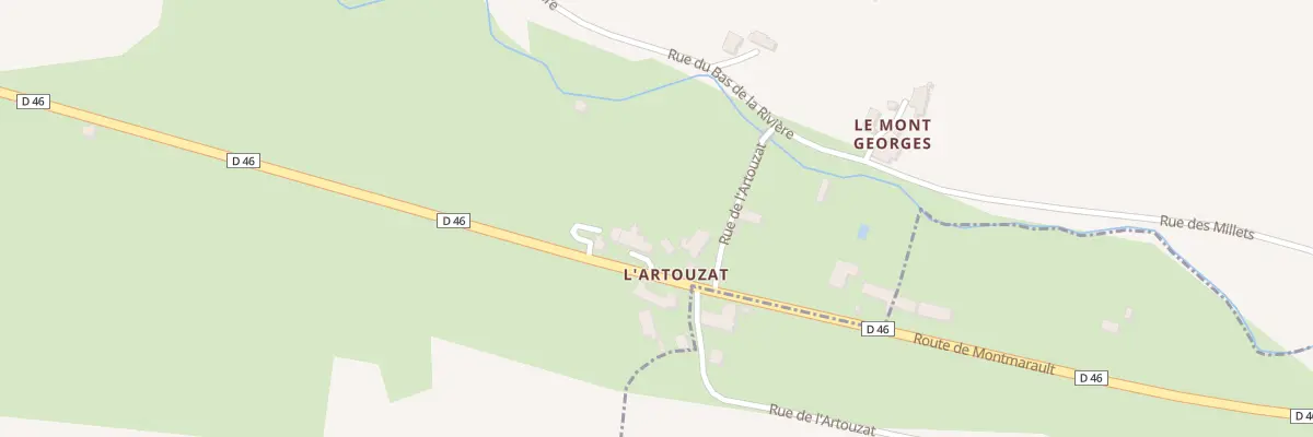 Plan du 54 Rte de Montmarault à Bransat