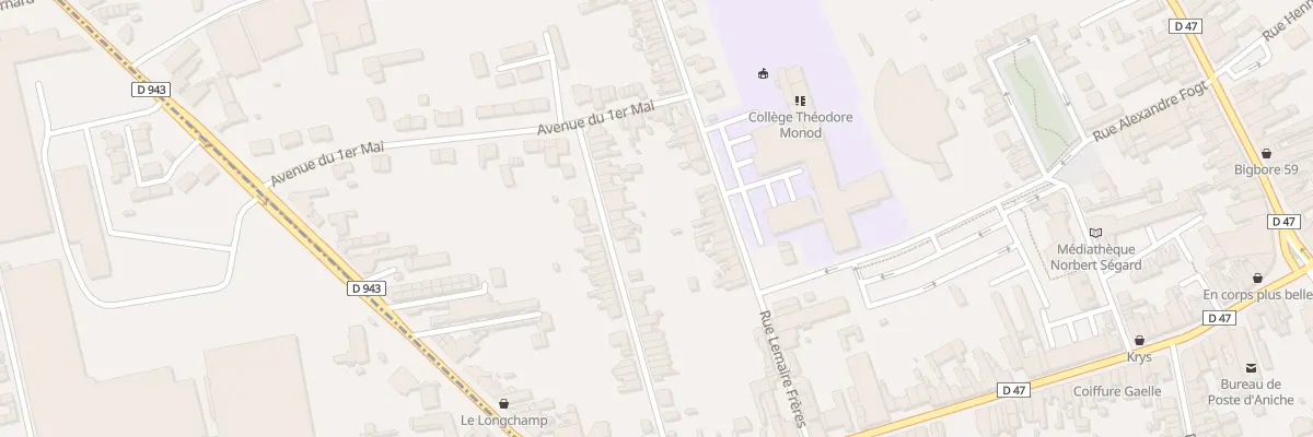 Plan du 50 Rue des Freres Martel à Aniche