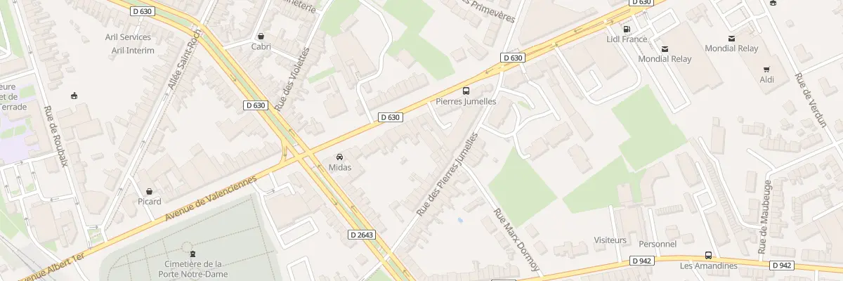 Plan du 34 Av de Valenciennes à Cambrai