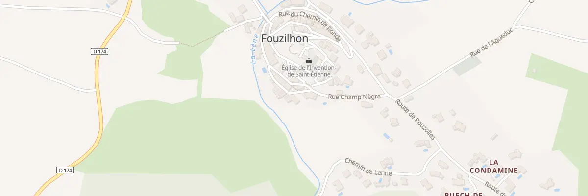 Plan du 5015F Rue du Quartier Bas à Fouzilhon