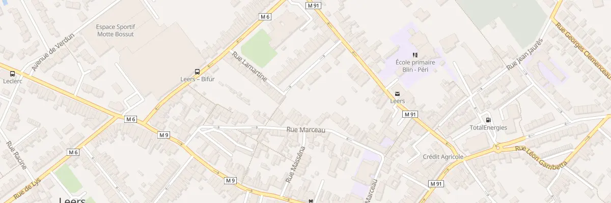 Plan du 28 Rue Marceau à Leers