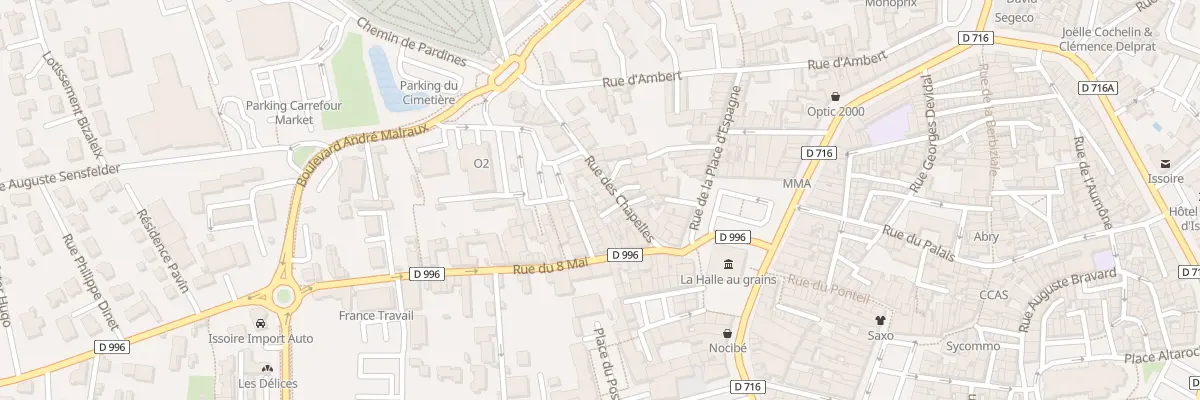 Plan du 23 Rue des Chapelles à Issoire