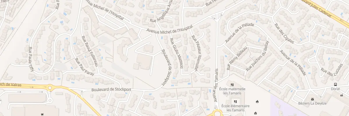 Plan du 12 Rue Guilio Matteoti à Béziers