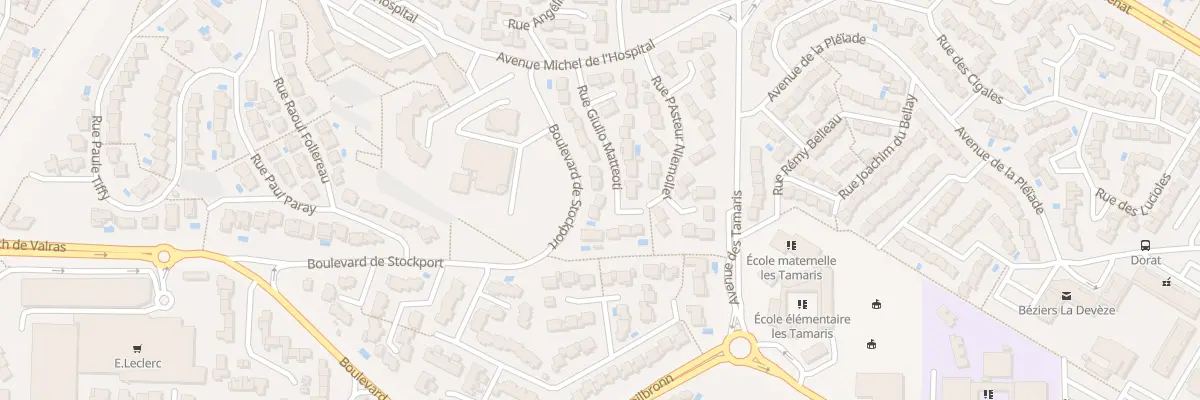 Plan du 18 Rue Guilio Matteoti à Béziers